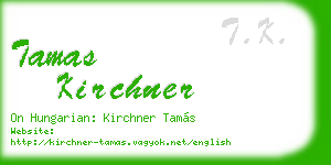 tamas kirchner business card