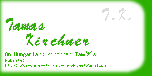 tamas kirchner business card